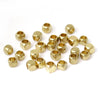 BD543 - 500pcs Gold Plated Copper Polygon Cuboid Spacer Seed Faceted Beads - 2.5mm x 2.5mm