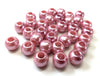 BD574 - 100 pcs Pink Blush Smooth ABS Plastic Ball Spacer Beads - 12mm - Large Hole: 5mm - Fits European Cords and Paracord!