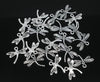 P117 - 10 pcs. Antique Silver Dragonfly Charms Pendants - 15mm x 17mm