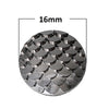 CA445 - 10 pcs Mermaid Fish Scales Resin Carved Embellishment Cabochons Dark Grey Gray Silver Black Gunmetal - 16mm (5/8 in)