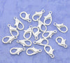 CL045A - 100 pcs. Silver Plated Lobster Clasps - 14mm X 8mm - Fits Thomas Sabo - Claw Clasps