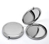 U002 - 1 pc. Silver Circle Make Up Compact Mirror Blanks - 7.7cm x 7cm (3" x 2 3/4") - DIY - Fit 5.8cm diameter cabochons!