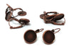 E311 - 10 pcs. Antique Copper Earring Clips Settings Lever Back Bezels Cabochons - 12mm Glue Pad Setting