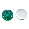 CA130 - 10 pcs Druzy Resin Embellishment Cabochons Green AB- 12mm (1/2 in)