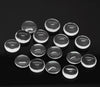 CA551 - Lot of 100 Circle Clear Round Glass Dome Seals Tiles - 12mm