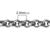 N114 - 1M (3.28 Ft) - 304 Stainless Steel Rolo Link-Opened Chain - 2.3mm Links - Tarnish Resistant!