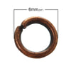 J273A - THICK - 1000 pcs Antique Copper Open Jump Rings - 6mm x 1mm - 18 Gauge (1mm thick) - Made of Alloy