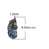 P2214 - 2 pcs. Metal Rainbow Multicolor Enamel Painted Feather Style Pendants Dangle Charms - 83mm (3.28") - Great for Earrings!