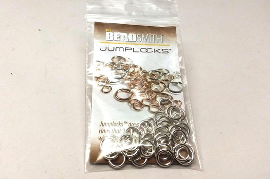 J304 - 50 pcs Silver Plate Jump Lock - 8mm - 16 Gauge - Beadsmith - Silver Plated - Anti-Tarnish Coating!