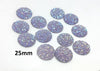 CA641 - 10 pcs Druzy Resin Embellishment Cabochons Assortment - 20mm - Dome Style
