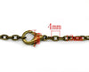 N182 - 12 pcs. Antique Bronze Chain Link Necklaces 18" - (4mm x 3mm Links) - Lobster Clasps