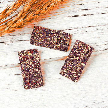 P610 - 10 pcs. Orange Red Multicolor Faux Leather Dangle Charms Pendants - Rectangle - 41mm (1.6") - Great for Light Earrings, Necklaces or Dangles