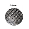 CA466 - 10 pcs Mermaid Fish Scales Resin Carved Embellishment Cabochons Dark Grey Gray Silver Black Gunmetal - 20mm (3/4 in