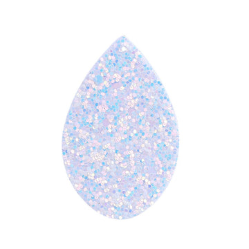 P736 - 10 pcs. White Multicolor Faux Leather Dangle Charms Pendants - Teardrop - 55mm (2.17") - Great for Light Earrings, Necklaces or Dangles