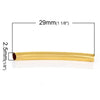 BD452 - 200 pcs. Gold Plated Noodle Tube Long Thin Curved Beads - 29mm x 3mm (1.14" x 0.12")
