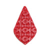 P1134 - 10 pcs. Red Faux Leather Dangle Pendants - Diamond Teardrop - Weave - 58mm (2.3") - Great for Earrings! Double-Sided