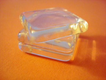 CA284A - 50 pcs. Square Clear Glass Dome Seals Tiles - 15mm - 4.5mm Thick - Flat Top and Bottom