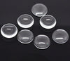 CA281 - 10 pcs. Circle Clear Round Glass Dome Seals Tiles - 18 mm (0.71 in)