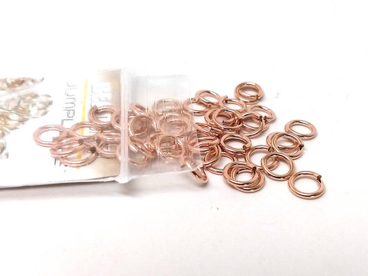 J257 - 10 pcs Real Rose Gold Filled Jump Lock - 8mm - 16 Gauge - Beadsmith - Anti-Tarnish Coating!