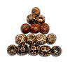 BD544 - 100 pcs Drum Hand Painted Wooden Spacer Beads - 17 x 16mm (0.67") - Assortment of 5 Styles