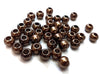 BD575 - 100 pcs Brown Smooth ABS Plastic Ball Spacer Beads - 12mm - Large Hole: 5mm - Fits European Cords and Paracord!