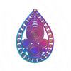 P325 - 2 pcs. Metal Rainbow Multicolor Enamel Painted Teardrop Style Pendants Dangle Charms - 54mm (2.13") - Double-Sided - Great for Earrings!