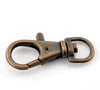 CL155 - LARGE - 20 pcs. Copper Tone Lobster Swivel Clasps for Key Ring - 37 x 16mm - Claw Clasps