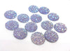 CA639 - 10 pcs Druzy Resin Embellishment Cabochons Purple Lavender - 25mm (1 inch) - Dome Style