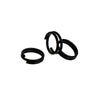 J033B - 1000 pcs Double Rings - Black Plated Split Open Jump Rings - 6mm - 21 Gauge (0.7mm Thick)
