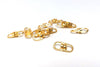 BA039 - 20 pcs. Gold Plated Oval Swivel Connectors Clasps for Key Rings Key Chains - 19mm x 9mm