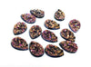 CA661 - 10 pcs Druzy Resin Embellishment Cabochons Magenta Pink Gold Multicolor - 14x10mm - Teardrop - 14mm x 10mm - 3mm Thick
