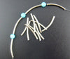 BD351 - 100 pcs. Antique Silver Noodle Tube Long Thin Smooth Curved Beads - 25mm x 2mm (1") - Made of Copper! High Quality! Hole Size: 1.5mm
