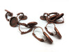 E311 - 10 pcs. Antique Copper Earring Clips Settings Lever Back Bezels Cabochons - 12mm Glue Pad Setting