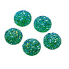 CA130 - 10 pcs Druzy Resin Embellishment Cabochons Green AB- 12mm (1/2 in)