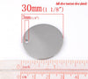 P987 - 10 pcs. Stainless Steel Round Circle Stamping Tags - 30mm (1.18 inch) (3 cm)