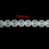 BD742 - 10mm Clear Frosted Glass Round Beads - 16" strand (41cm) - Approx 40 beads per strand - Hole Size: 1mm