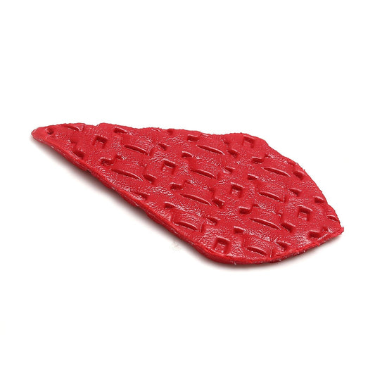 P1134 - 10 pcs. Red Faux Leather Dangle Pendants - Diamond Teardrop - Weave - 58mm (2.3") - Great for Earrings! Double-Sided