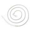 N076 - 2 pcs. Silver Plated Snake Chain Smooth Necklaces - Claw Lobster Clasp 19.7" (50cm) - (3mm) - Fits European Beads and Large Hole Beads!
