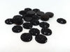 CA190 - 10 pcs Druzy Resin Embellishment Cabochons Black - 12mm- Dome Circle