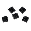 10 pcs Druzy Resin Embellishment Cabochons Black AB - 12mm (1/2 in) - Square - Shiny
