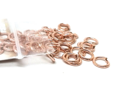 J257 - 10 pcs Real Rose Gold Filled Jump Lock - 8mm - 16 Gauge - Beadsmith - Anti-Tarnish Coating!