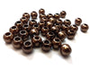 BD575 - 100 pcs Brown Smooth ABS Plastic Ball Spacer Beads - 12mm - Large Hole: 5mm - Fits European Cords and Paracord!