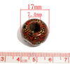 BD544 - 100 pcs Drum Hand Painted Wooden Spacer Beads - 17 x 16mm (0.67") - Assortment of 5 Styles
