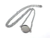 N196 - 3 pcs. 304 Stainless Steel Silver Tone Chain Necklaces - 18" (45.7cm) - 12mm Bezel - Tarnish Resistant!