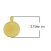 P701A - 2 pcs. Gold Plated Pendant Trays Circle Posts Settings Bezels Cabochons - 25mm Glue Pad Setting (1 inch)