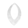 P2003 - 10 pcs. Silver Tone Leaf Metal Pendants Dangle Charms Pendants - 42mm x 25mm (1.65" x 1") - Great for Statement Earrings &amp; Dangles!