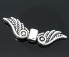P096 - 10pcs. Antique Silver Wing Spacer Charms Pendants - 23mm X 7mm