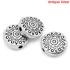 BD268 - 10 pcs Antique Silver Star Sun Disk Spacer Charm Beads - 10mm - Hole Size: 1.4mm