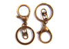 CL087A - 3 pcs. Antique Copper Tone Lobster Swivel Clasp and Key Ring - 69 x 30mm (2.72 inch) - Claw Clasps