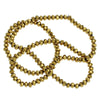 BD163 - 149 pcs. - 4mm x 3mm Golden Glass Crystal Rondelle Faceted Beads - 18 1/4" strand (46.5cm)